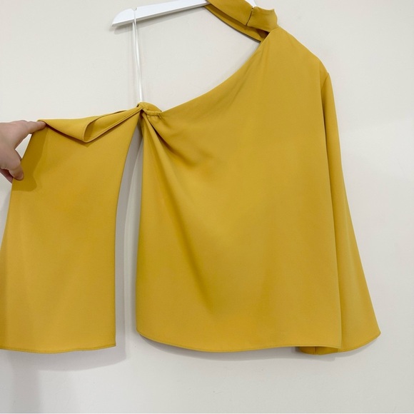 Amanda Uprichard Open Shoulder Asymmetric Off Shoulder Choker Top Blouse - Picture 9 of 12